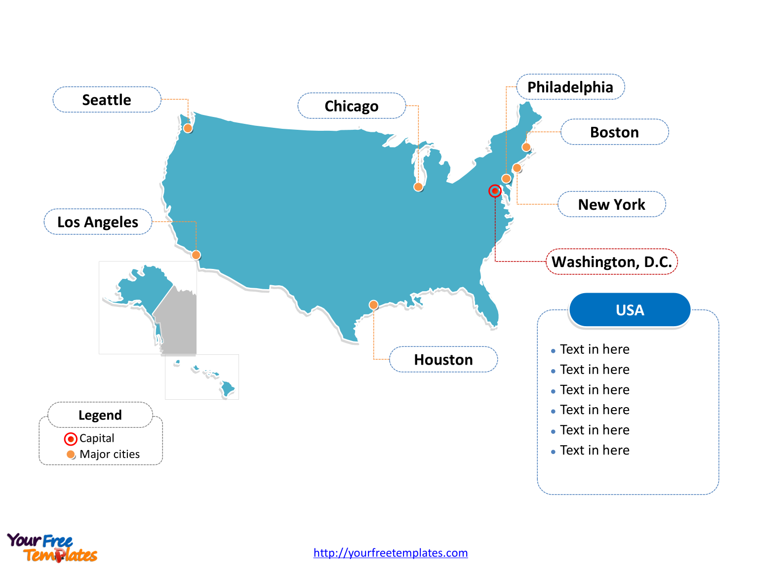 Us Map Powerpoint Template