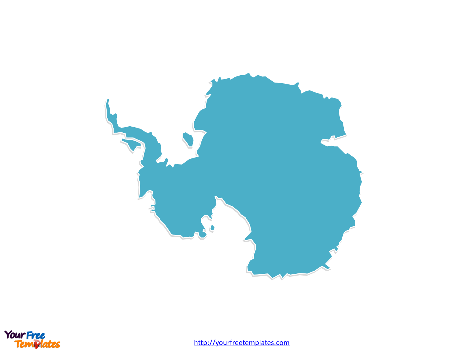 Free Antarctica Editable Map - Free PowerPoint Templates