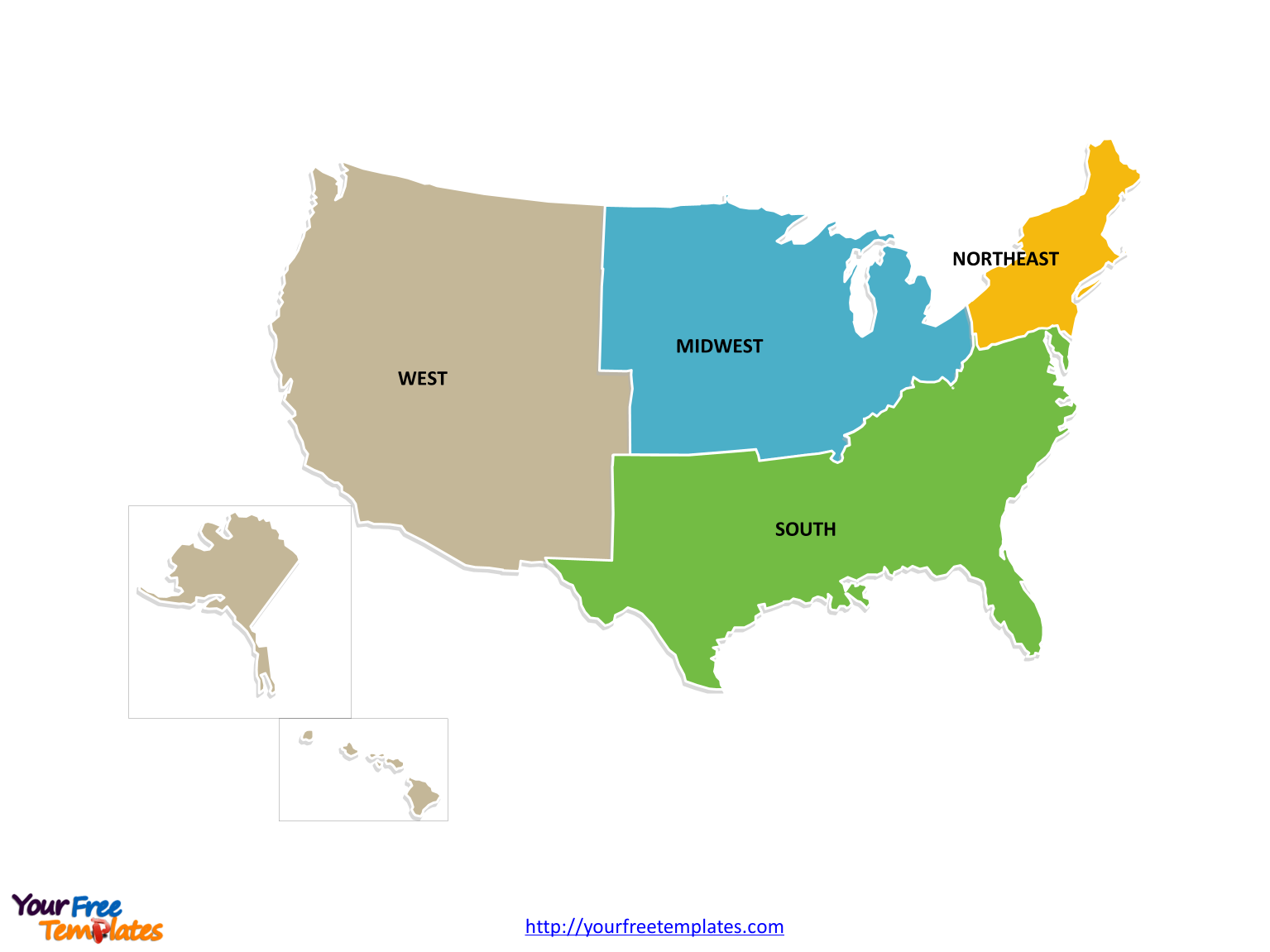 us-region-map-template-free-powerpoint-templates