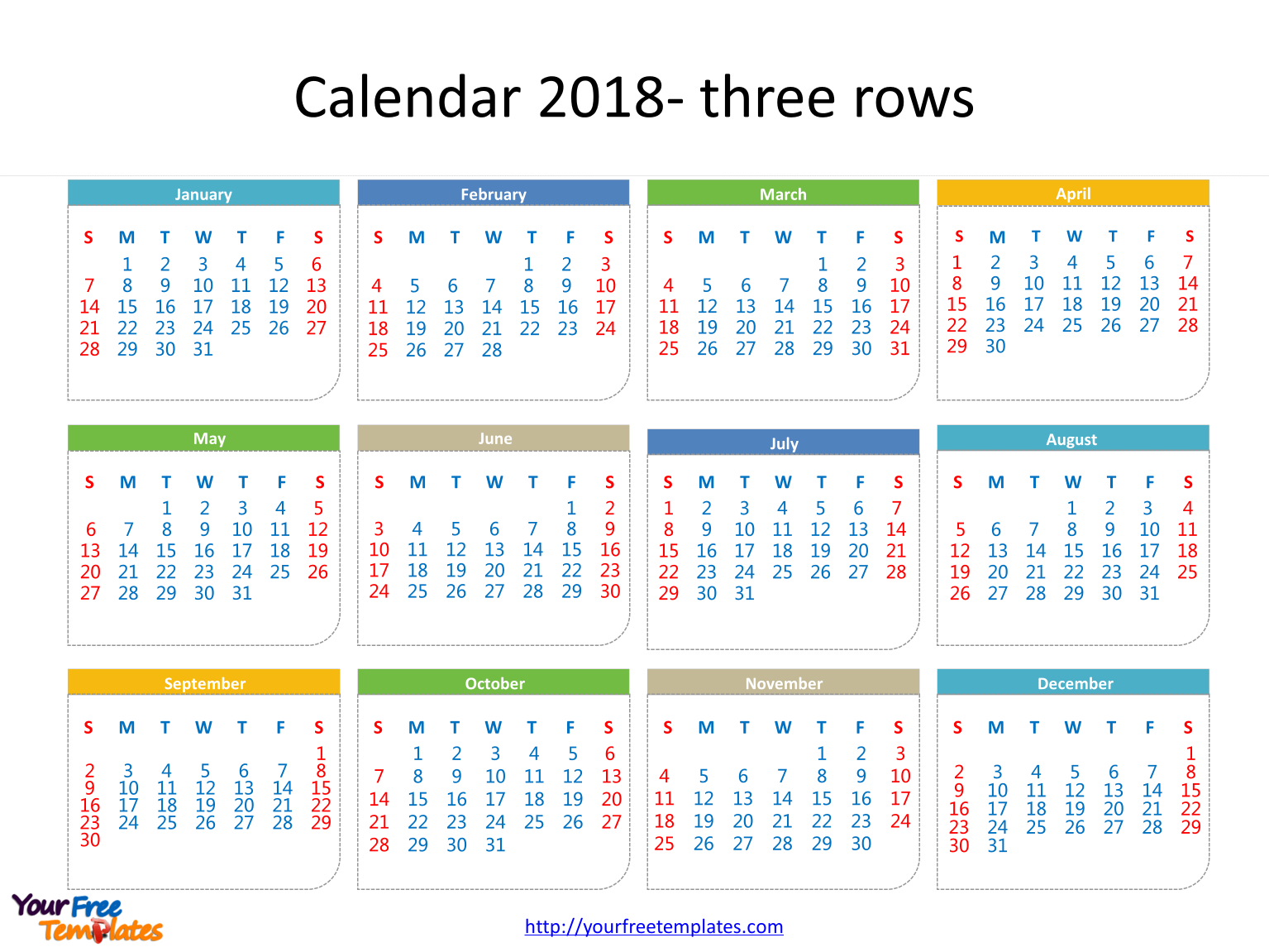 printable-calendar-2018-free-powerpoint-templates