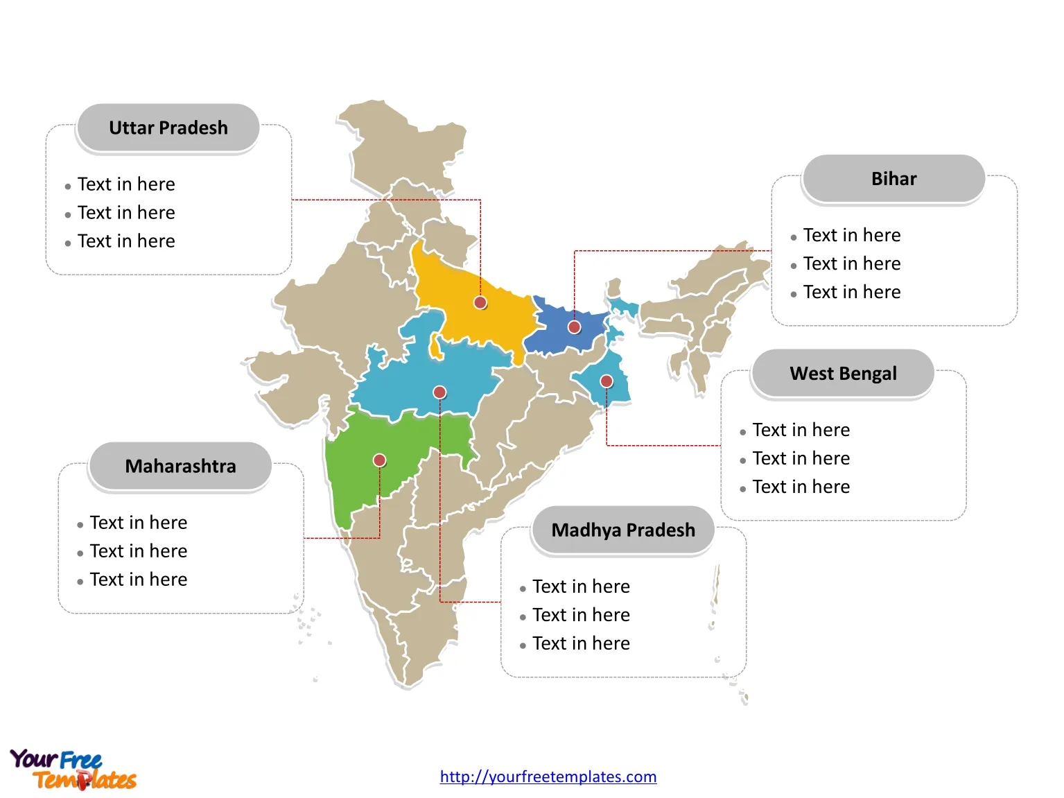India Map blank templates - Free PowerPoint Template