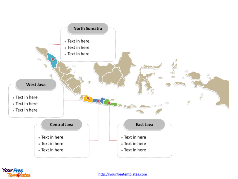 Indonesia Political map labeled with major provinces
