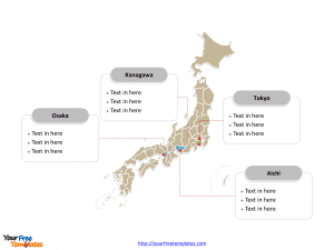 Map of Asia Countries of Japan Political map labeled with major states