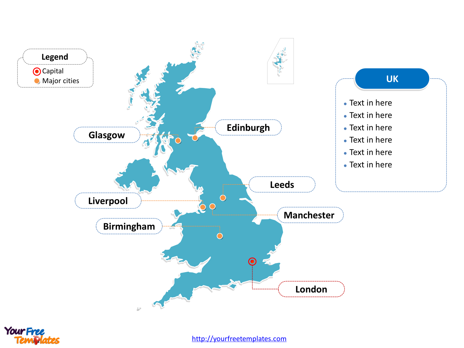 free united kingdom map free powerpoint templates free powerpoint templates