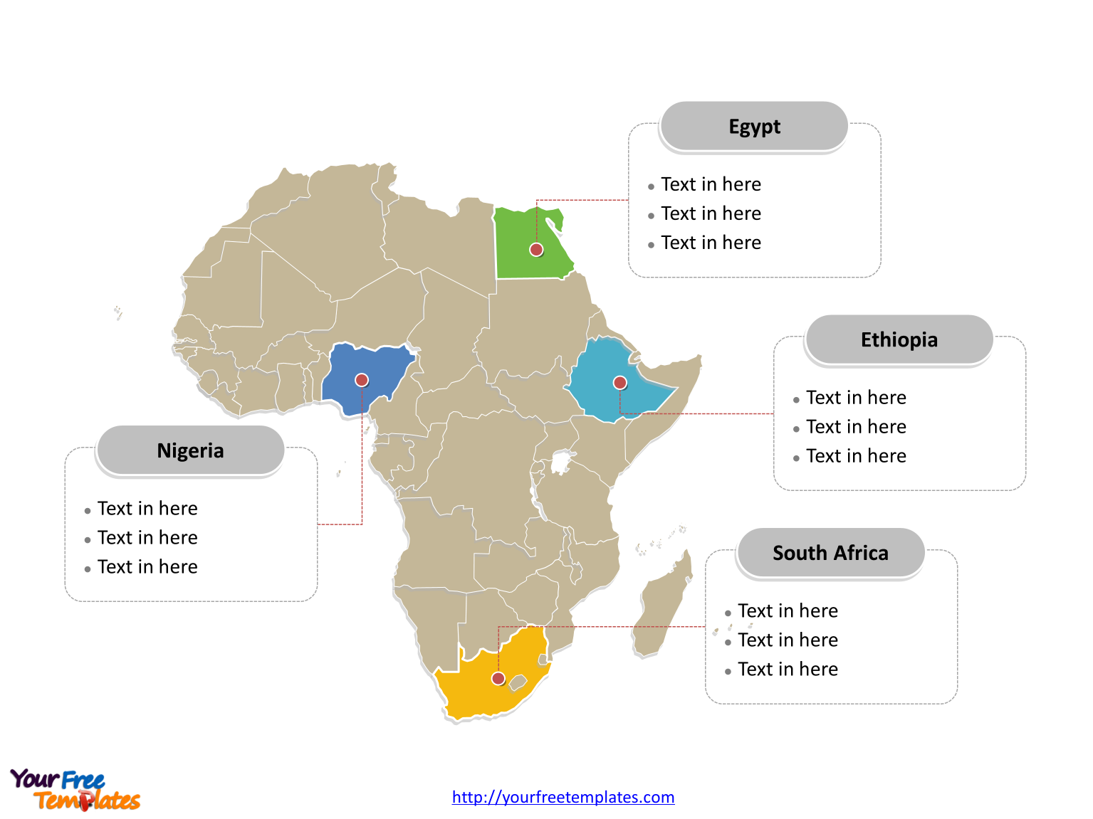 Map Of Africa Free Templates Free Powerpoint Template