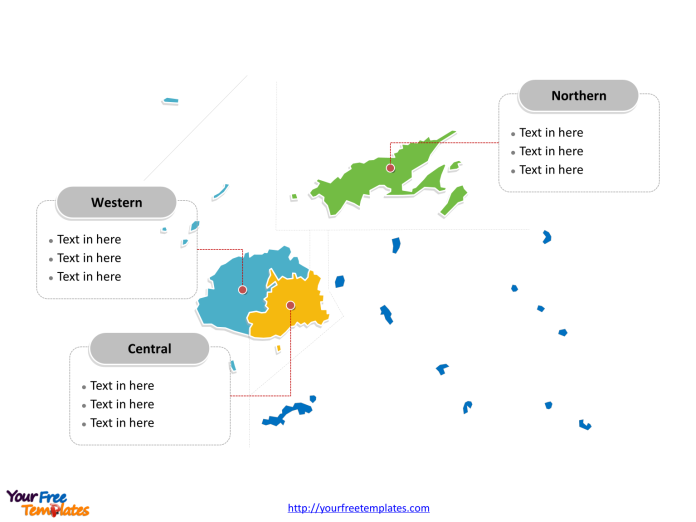 Fiji Political map labeled with major divisions