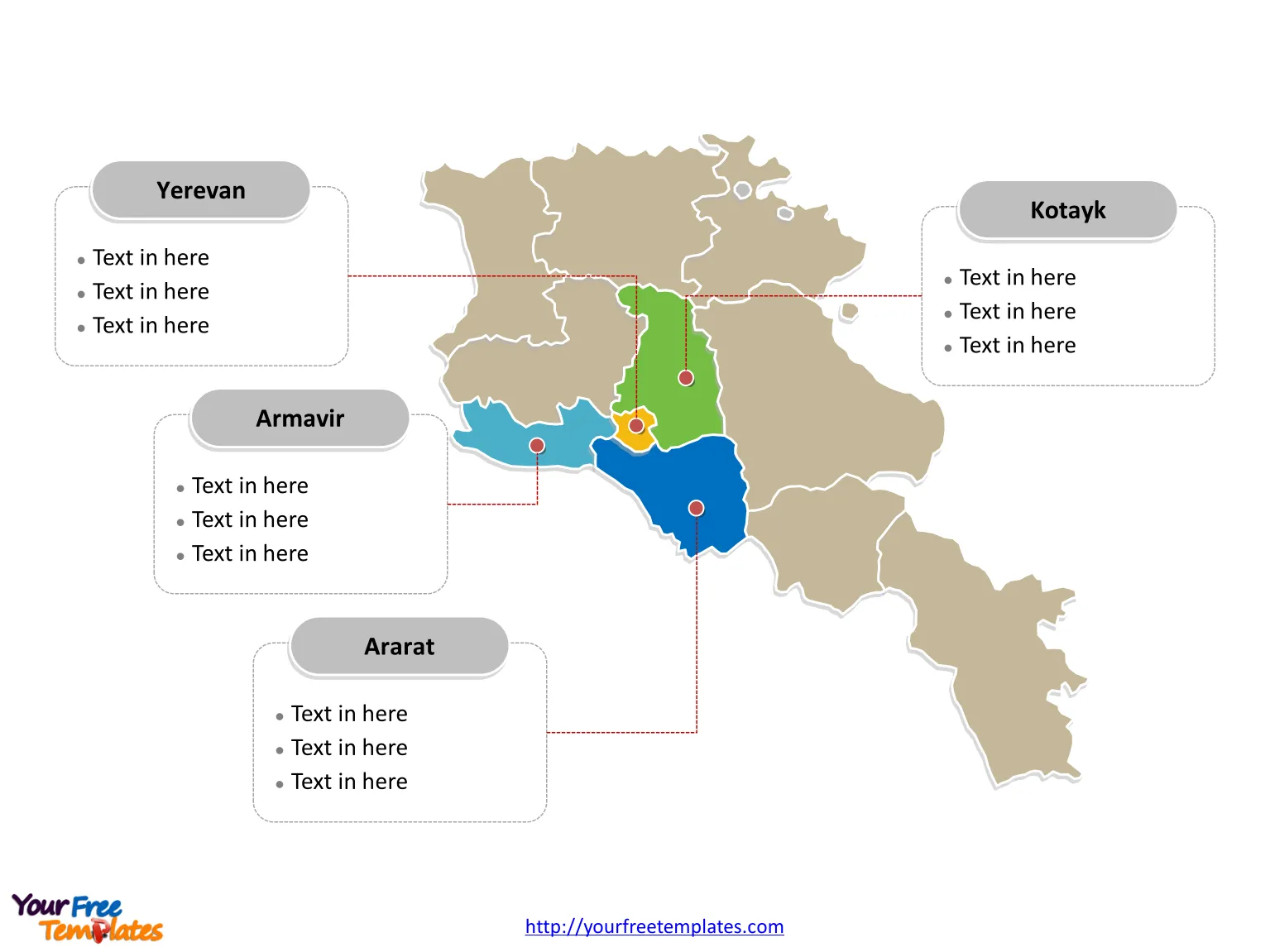 armenia_political_map - Free PowerPoint Template