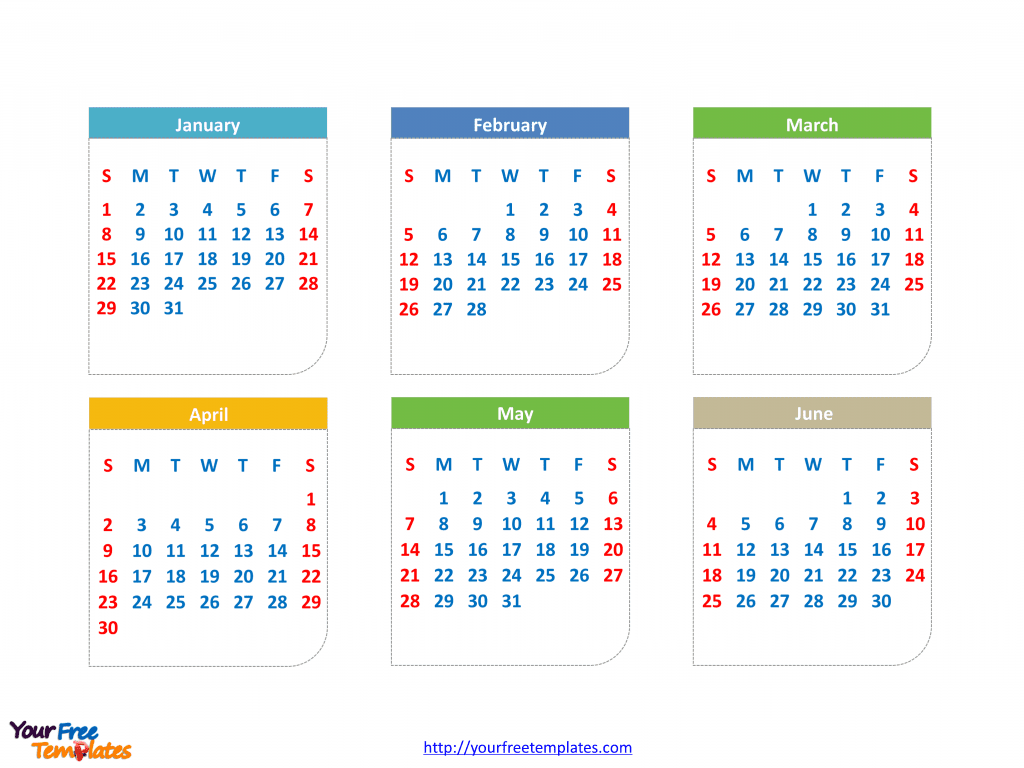 2017 Calendar Template with 8 Slides 1 Calendars 2017