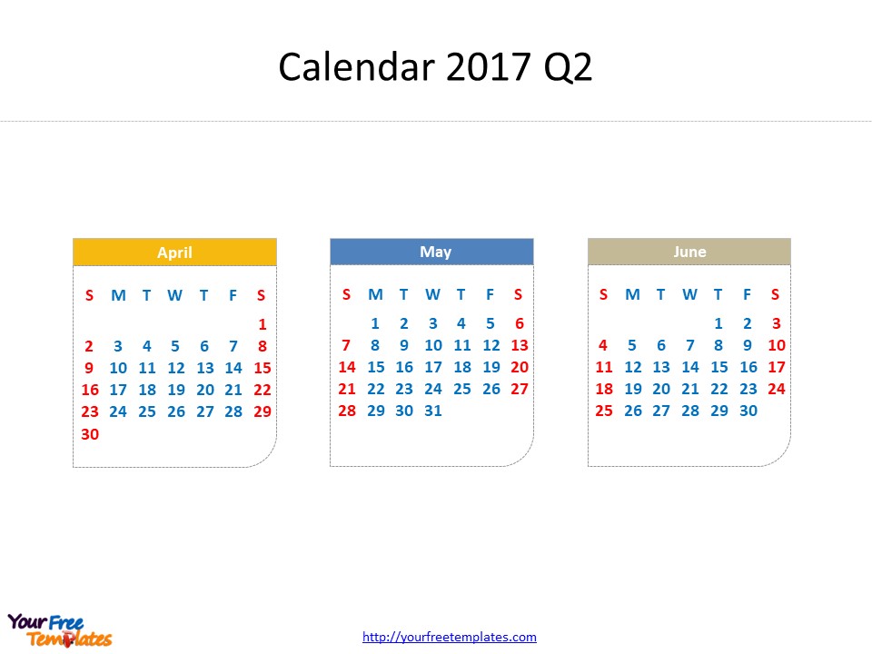 2017 Calendar Template with 8 Slides 4 Printable 2017Â Calendar