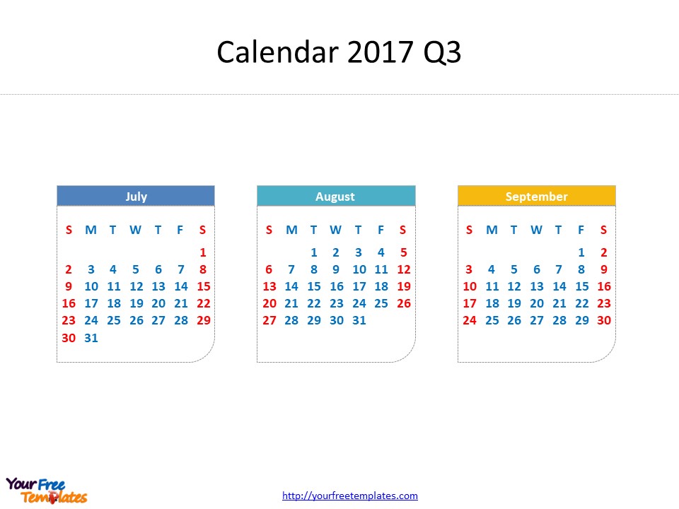 2017 Calendar Template with 8 Slides 1 Printable 2017 Calendar