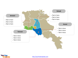 Armenia Map with 10 Provinces Armenia Political map label with major administration provinces