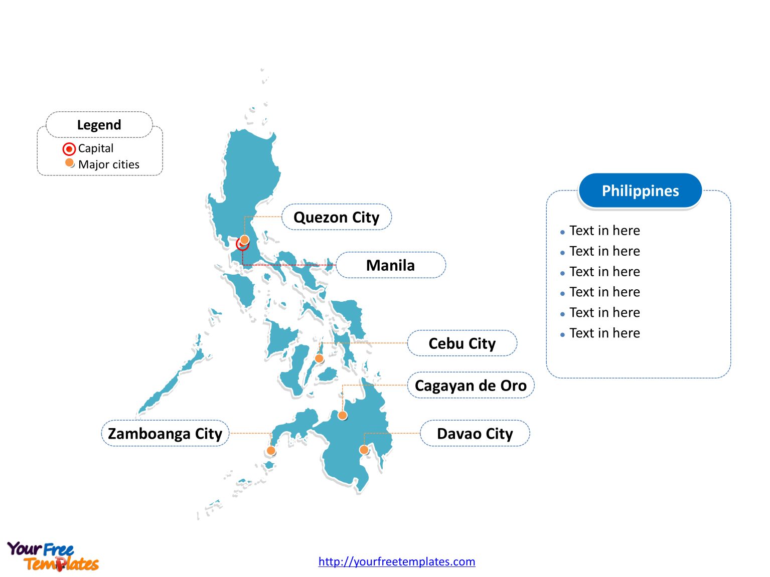 free philippines editable map free powerpoint templates free philippines editable map free