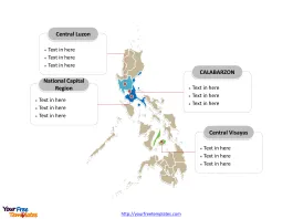 Philippines Political map labeled with major regions