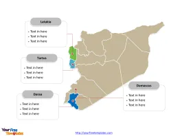 Syria Political map labeled with major Governorates