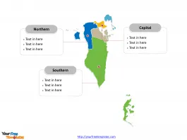 Bahrain Political map labeled with major Governorates