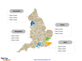England Political map labeled with major counties