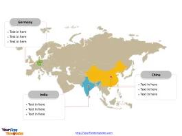 Eurasia Political map labeled with major countries