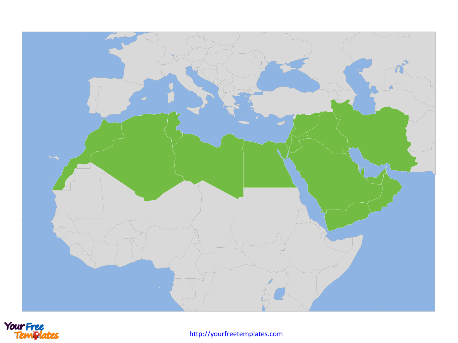 MENA political map