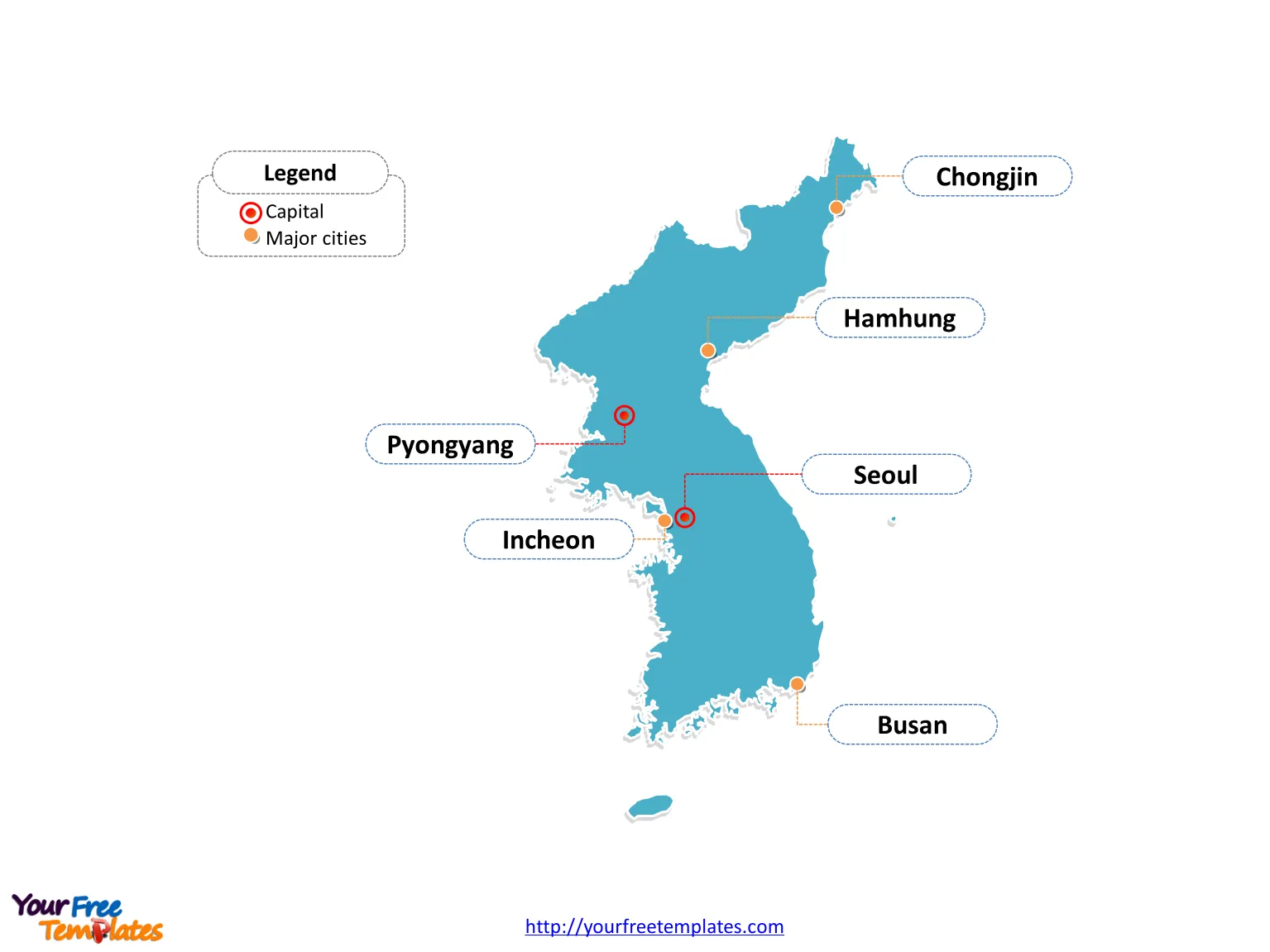 Korean Peninsula Political Map