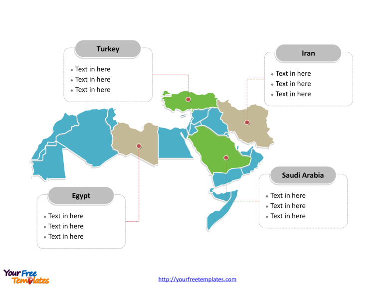 MENA political map in broad definition