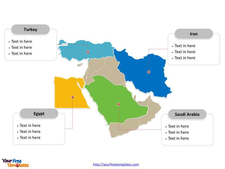 Middle East political map