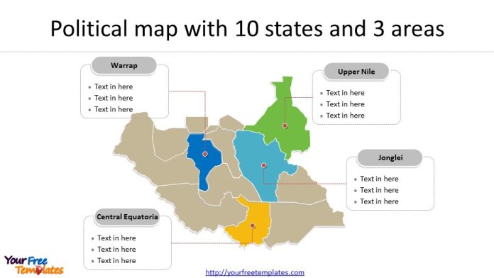 South Sudan map