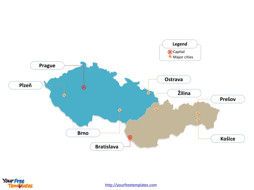 czech and slovakia map