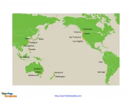 Pacific Ocean Municipality map labeled with major cities