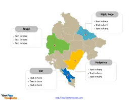 Montenegro Municipality map labeled with major municipalities