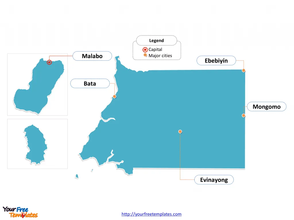 Equatorial Guinea Map with 7 Provinces 1 Equatorial Guinea map
