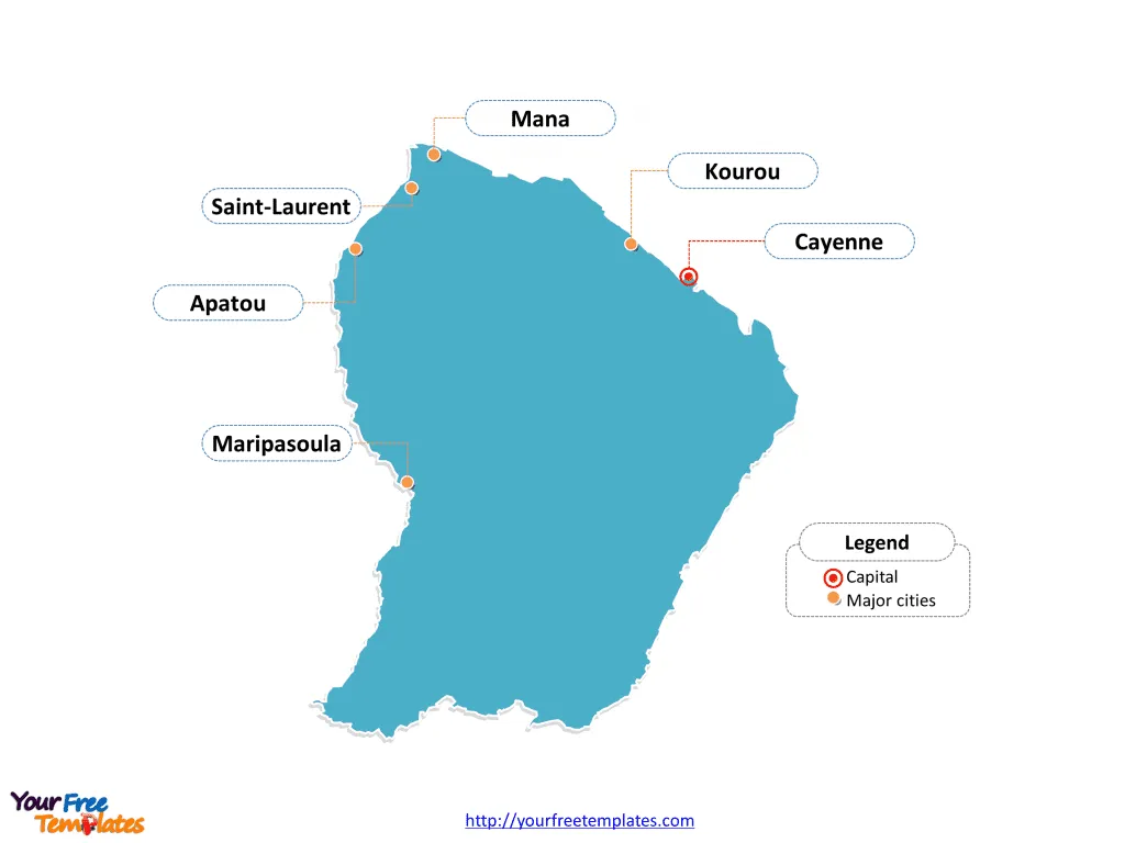 French Guyana map