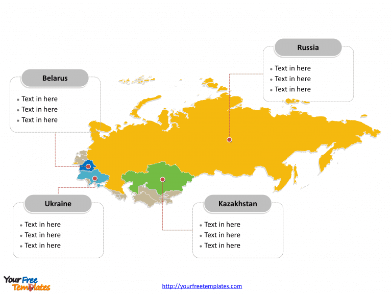 Soviet Union map labeled with major political states
