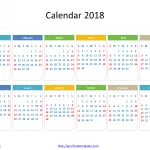 2018_Calendar_whole_year_two_rows