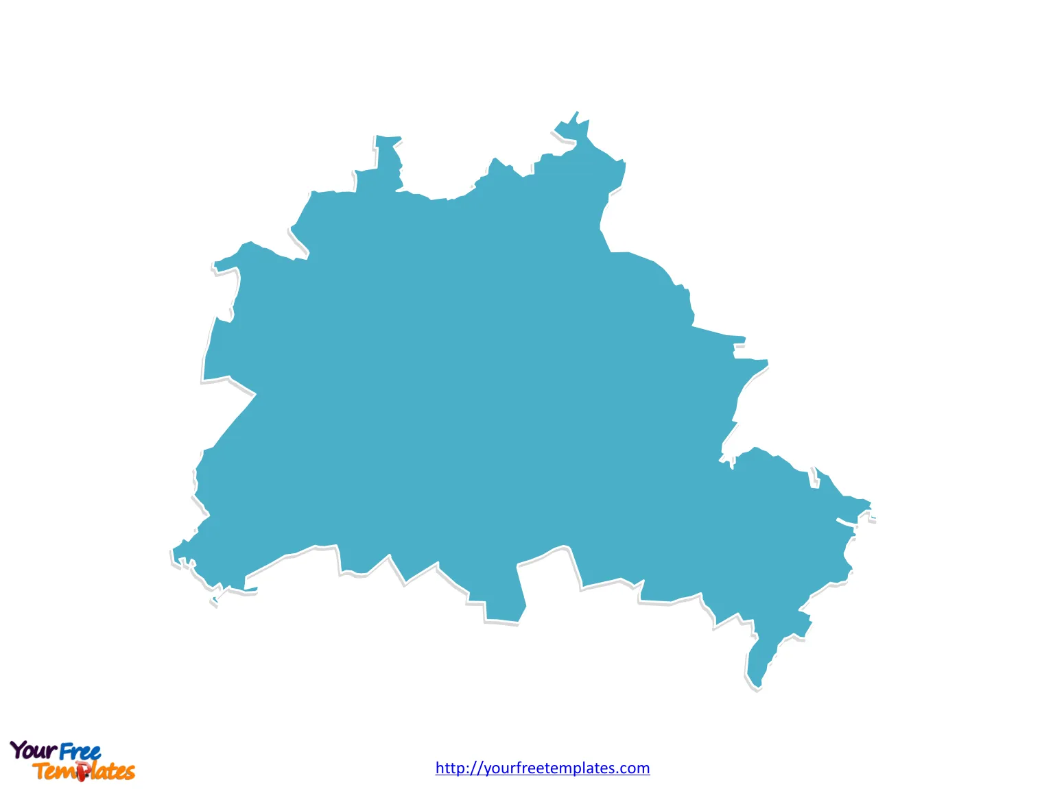 Berlin map in blank