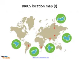 Create map for BRICS with country outline maps