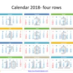 2018_Calendar_template_whole_year_four_rows