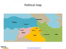 Map of Kurdistan with cities on the Kurdistan map free templates