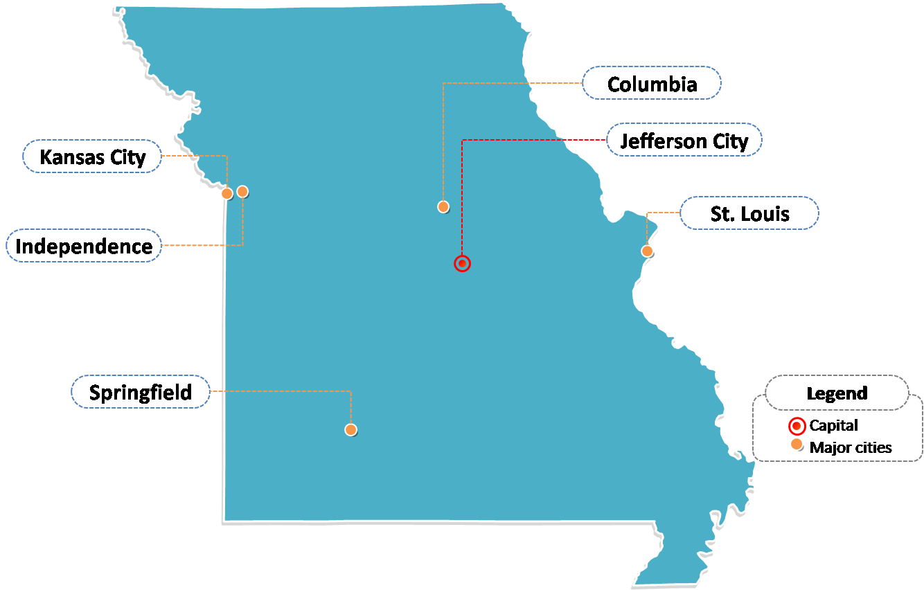 Missouri Map Powerpoint Template