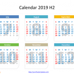2019_Calendar_template_Half_year_H2