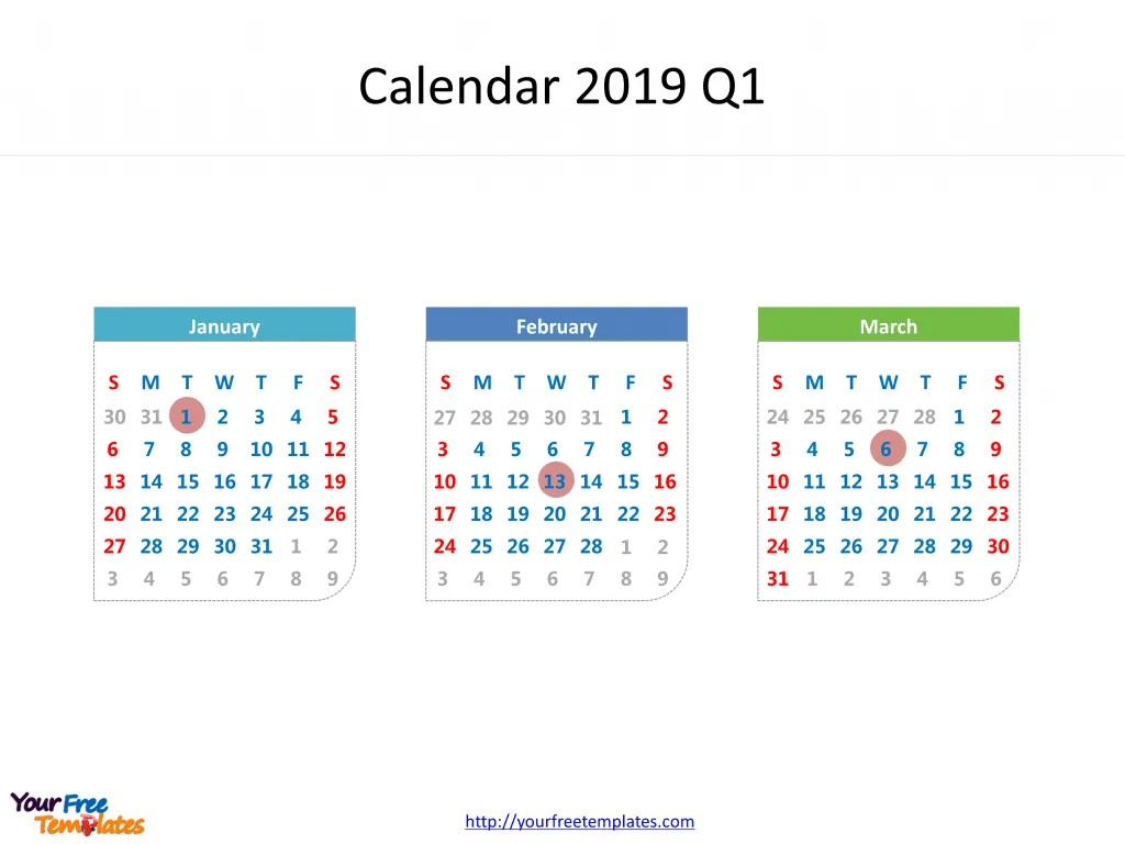 printable 2019 calendar by month
