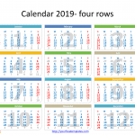 Printable_Calendar_2019_template_whole_year_four_rows