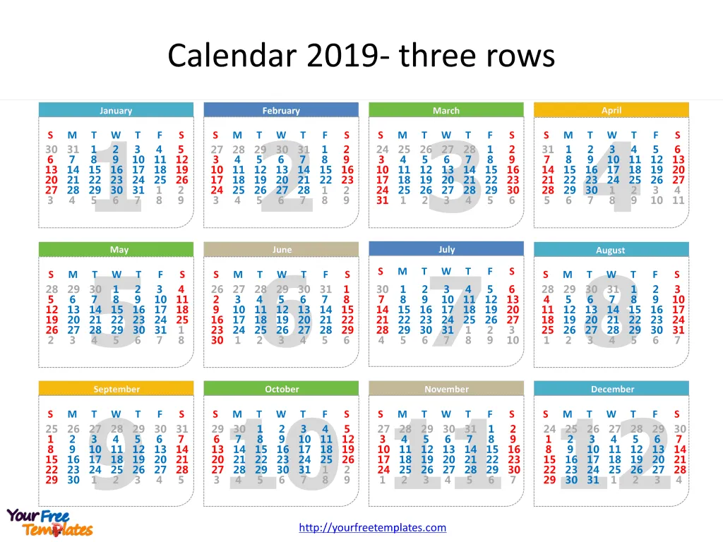 printable calendar 2019