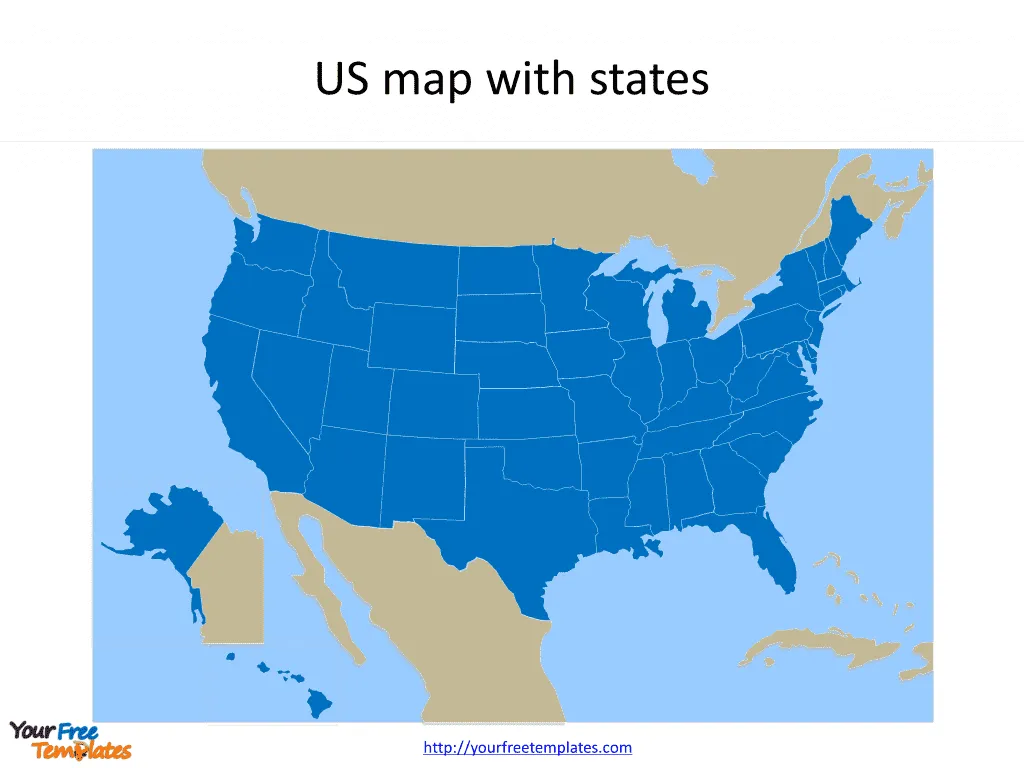 US map with states