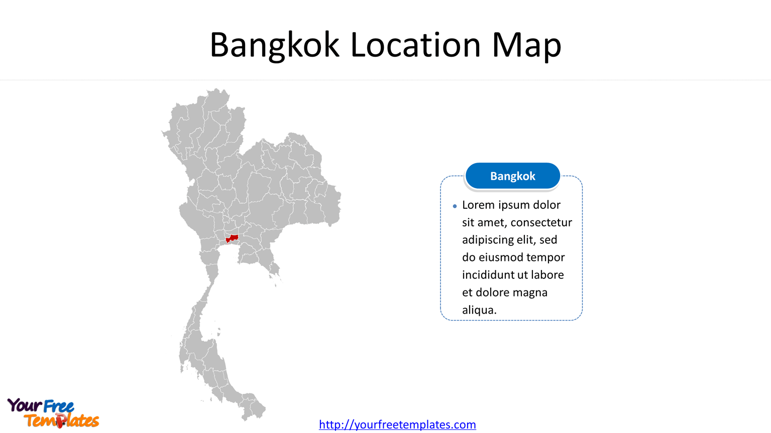 Bangkok map with 50 Districts