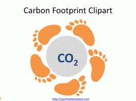 Carbon Footprint PowerPoint template with icons