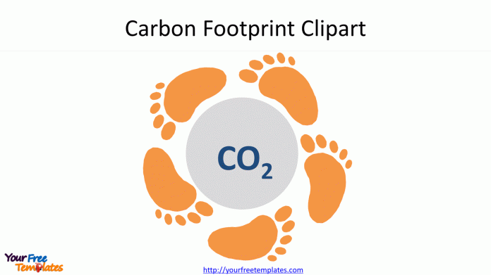 Carbon Footprint PowerPoint template with icons