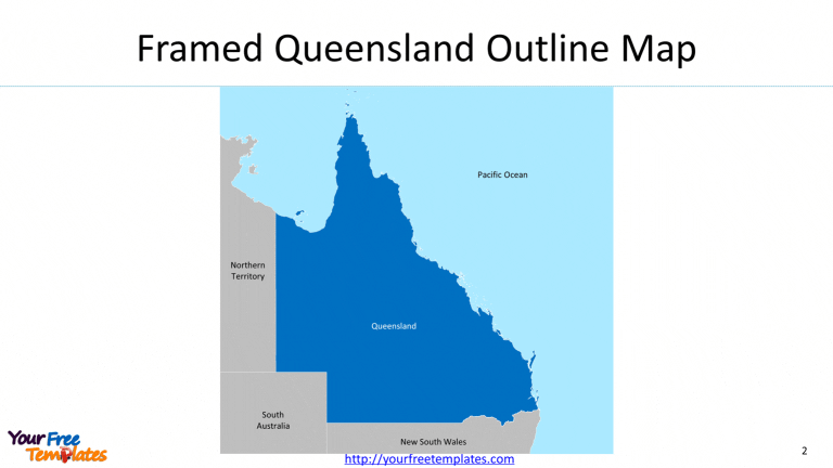 Map of Queensland for state and greater Brisbane outline, Map of Queensland with populated cities.