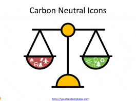 Carbon neutral diagram and icons to demonstrate the buzzword.