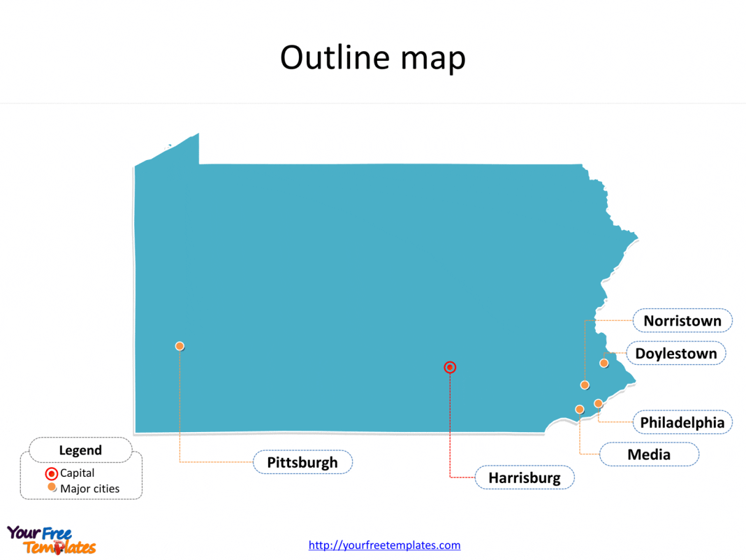 Pa Powerpoint Layout Pennsylvania map PowerPoint templates - Free PowerPoint Template