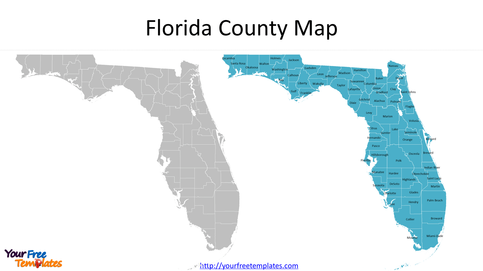 Florida location map with neighboring states and countries